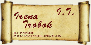 Irena Trobok vizit kartica
